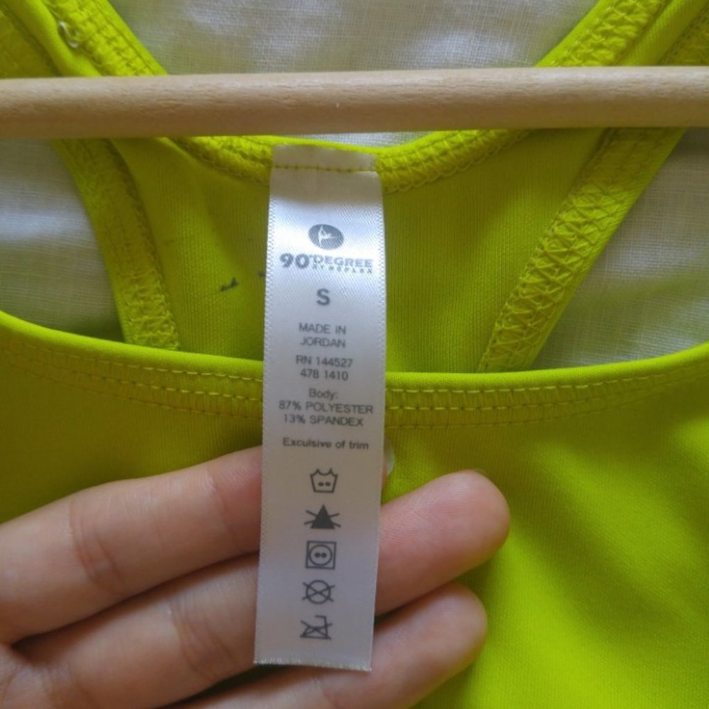 FREE w/$30 Purchase; Neon Green Racerback Sports Bra - Picture 6 of 6